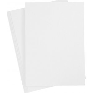 Färgad Kartong - vit - A4 - 180 g - 20 ark Färgad Kartong - vit - A4 - 180 g - 20 ark