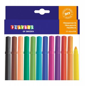 Fiberpenna 12 st tjock Fiberpenna 12 st tjock