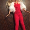 Kundbild Junior 50g - Röd: Byxdress till Barbiedockan