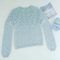 Kundbild DROPS Kid-Silk Uni Colour garn - 25g - Ljus grågrön (06)