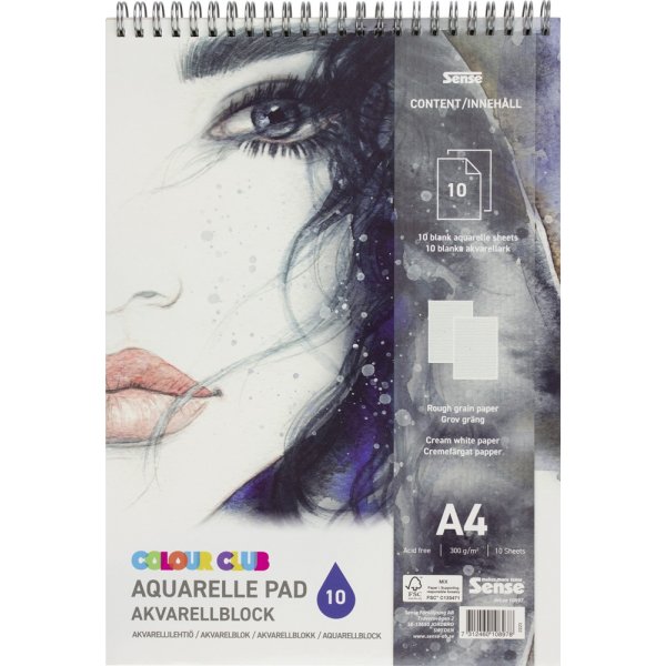 Colour Club Akvarellblock Fsc A4 Spiral