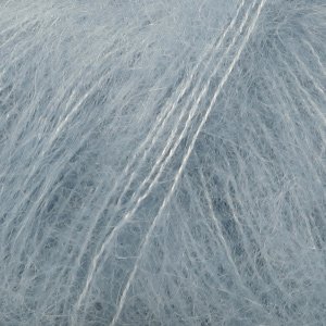 DROPS Kid-Silk Uni Colour garn - 25g - Gråblå (08) DROPS Kid-Silk Uni Colour garn - 25g - Gråblå (08)