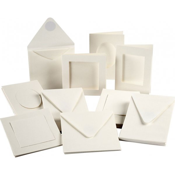 Passepartoutkort - rvit - Innehllet kan variera - 50 set