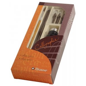 Kalligrafiset med skaft, pensel, 3 stift och 10ml bläckflaska Kalligrafiset med skaft, pensel, 3 stift och 10ml bläckflaska