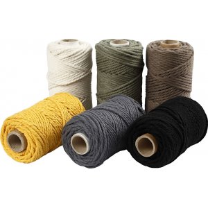 Makramégarn - mixade färger - Ø4 mm - 55 m Makramégarn - mixade färger - Ø4 mm - 55 m