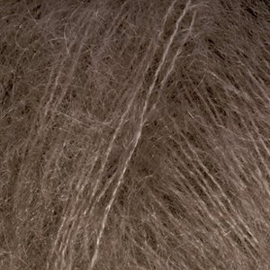 DROPS Kid-Silk Uni Colour garn - 25g - Mörk brun (15) DROPS Kid-Silk Uni Colour garn - 25g - Mörk brun (15)