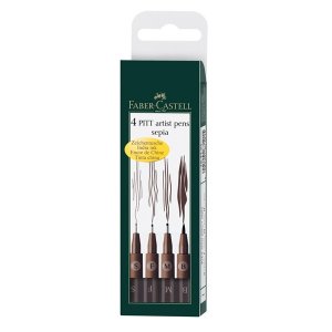 Ritpennset PITT Artist Sepia - 4 Pennor Ritpennset PITT Artist Sepia - 4 Pennor
