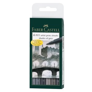 Ritpennset PITT Artist Brush Gråa toner - 6 Pennor Ritpennset PITT Artist Brush Gråa toner - 6 Pennor