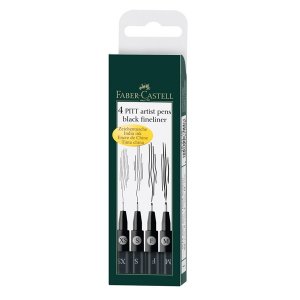 Ritpennset PITT Artist Svarta Fine-Liner - 4 Pennor Ritpennset PITT Artist Svarta Fine-Liner - 4 Pennor