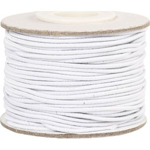 Elastiskt snöre 1 mm - vit - 25 m Elastiskt snöre 1 mm - vit - 25 m