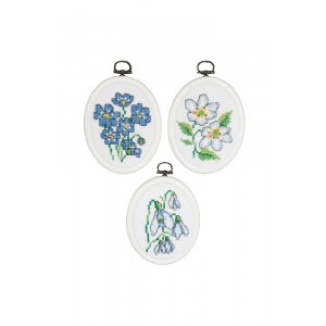 Broderikit Flexitavlor - Vildblommor 3-pack Broderikit Flexitavlor - Vildblommor 3-pack
