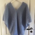 Kundbild DROPS Kid-Silk Uni Colour garn - 25g - Gråblå (08): Min poncho blev underbart mjuk och...
