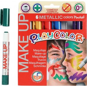 Playcolor Make up - mixade färger - metallic - 6 x 5 g Playcolor Make up - mixade färger - metallic - 6 x 5 g