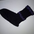 Kundbild Svarta Fåret Ulrika garn 50g - Svart (01): Sock i spetsmönster