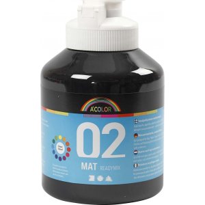 Skolfärg - Akryl - svart - matt - 500 ml Skolfärg - Akryl - svart - matt - 500 ml