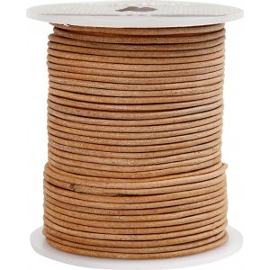 Lädersnöre - beige - 2 mm - 50 m Lädersnöre - beige - 2 mm - 50 m