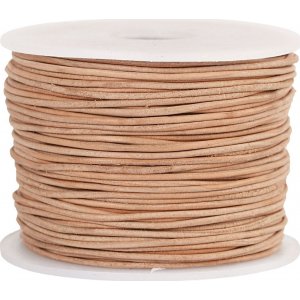 Lädersnöre - beige - 1 mm - 50 m Lädersnöre - beige - 1 mm - 50 m