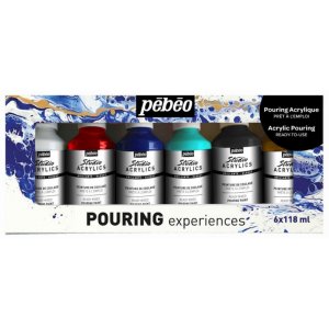 Pouringfärgsset - Pebeo - 6 x 118ml Pouringfärgsset - Pebeo - 6 x 118ml