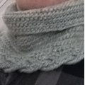 Kundbild Viking garn Hobbygarn 50g - Ljusgrå (913): Nålbunden HALSKRAGE med flätad...
