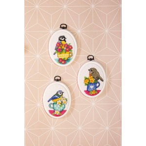 Broderikit Flexitavlor - Fikastund 3-pack Broderikit Flexitavlor - Fikastund 3-pack